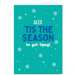 Personalised Smiley Happy People Christmas Card - Tis the Season
