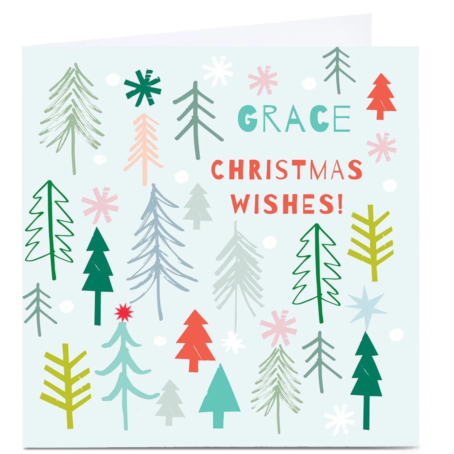 Personalised Squirrel Bandit Christmas Card - Christmas Wishes