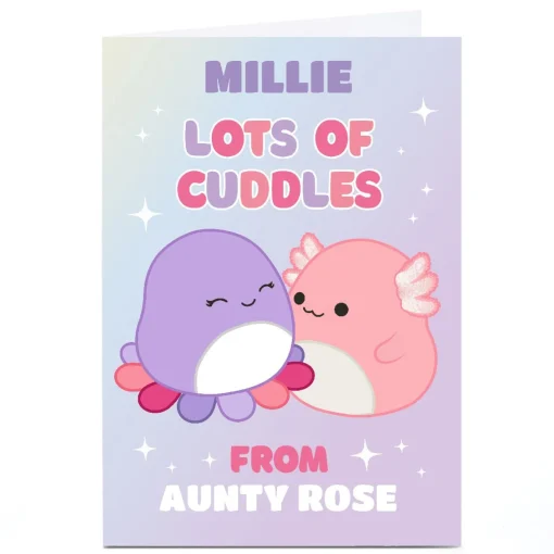 Personalised Squishmallows Birthday Card - Lots of Cuddles