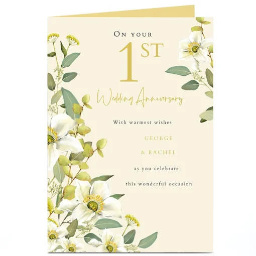 Personalised 1st Anniversary Card - This Wonderful Occasion