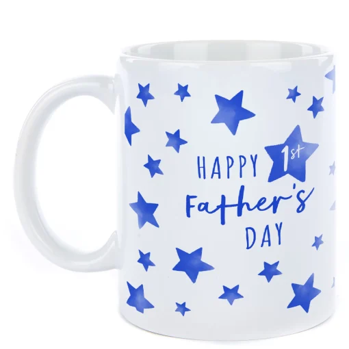 Personalised 1st Father's Day Mug - Blue Stars