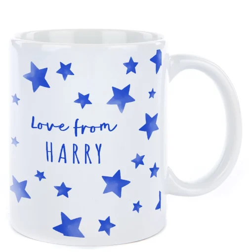 Personalised 1st Father's Day Mug - Blue Stars