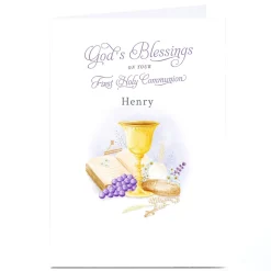 Personalised 1st Holy Communion Card - God's Blessings