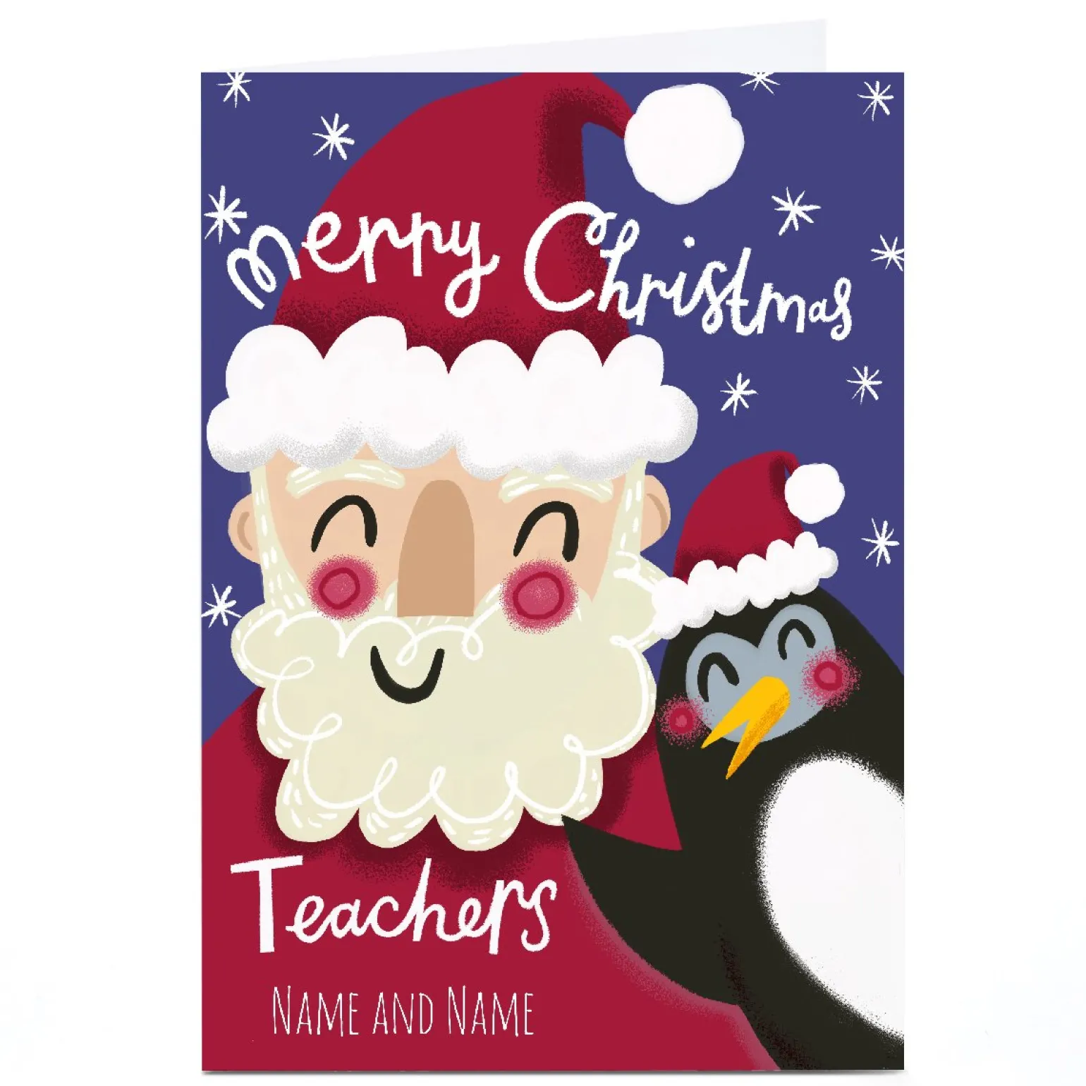 Personalised Stevie Studio Christmas Card - Merry Christmas Teachers