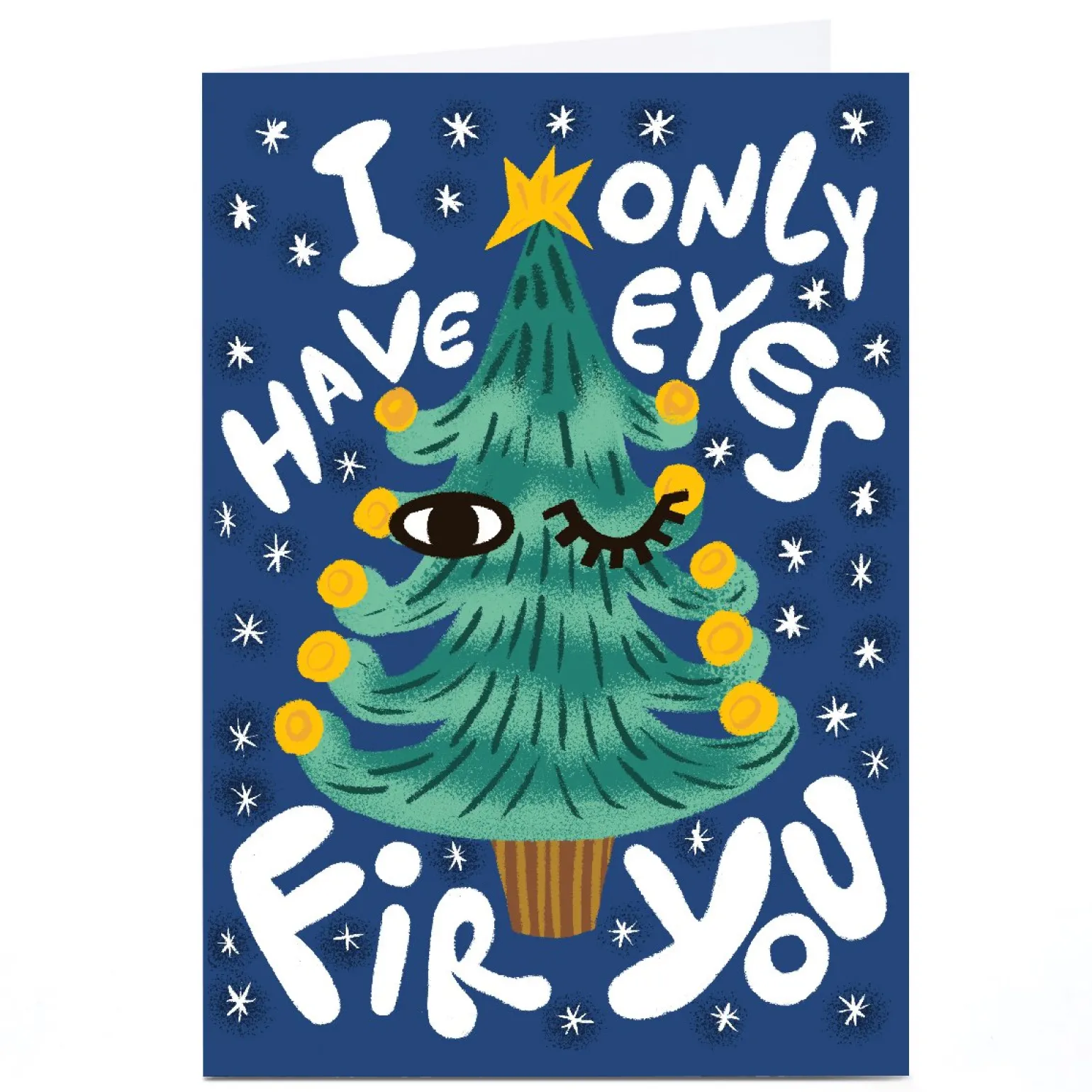 Personalised Stevie Studio Christmas Card - Only Have Eyes Fir You