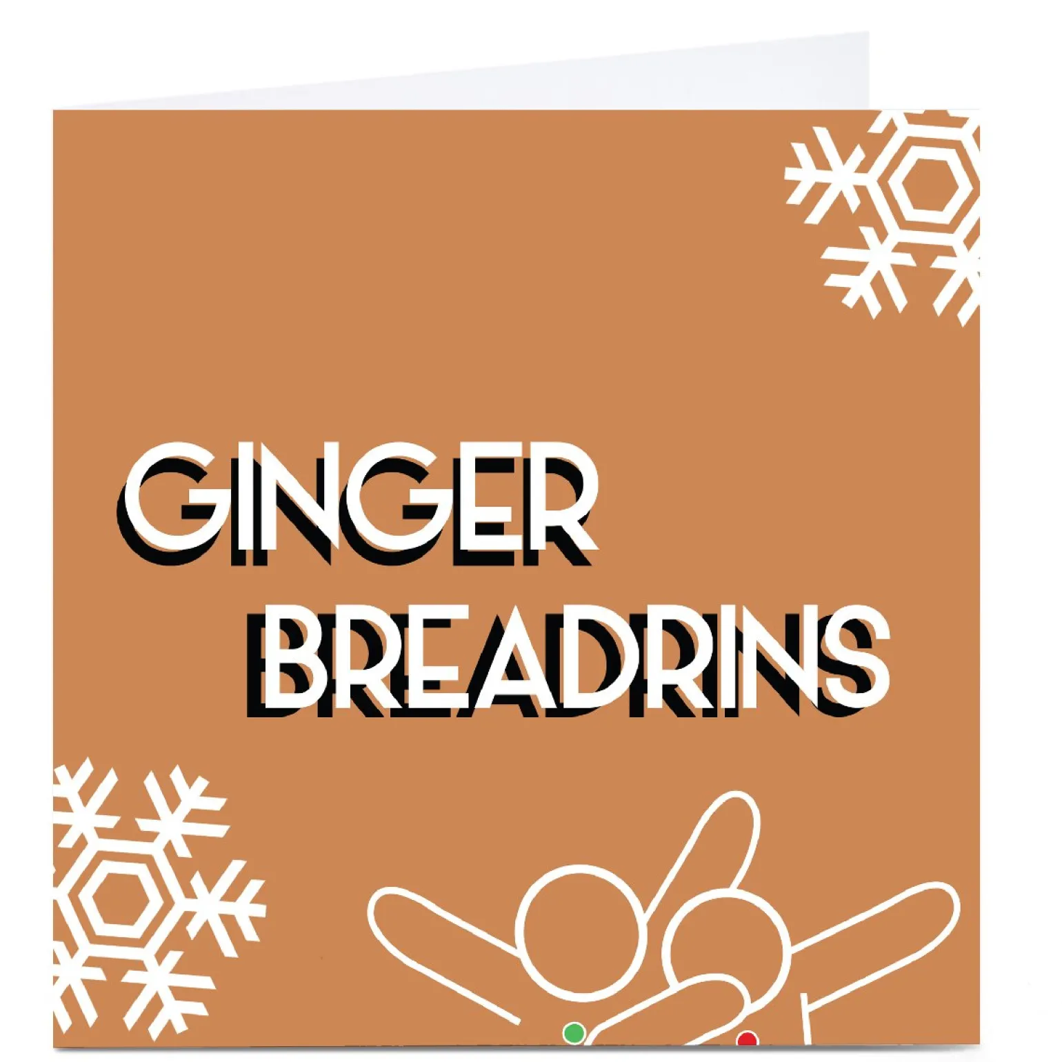 Personalised Streetgreets Christmas Card - Ginger Breadrins
