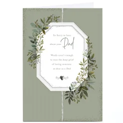 Personalised Sympathy Card - Loss of Your Dad