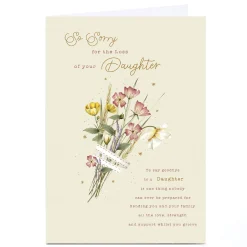 Personalised Sympathy Card - Loss Of Your Daughter