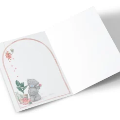 Personalised Tatty Teddy Mother's Day Card - Teddy with Flowers, Mother