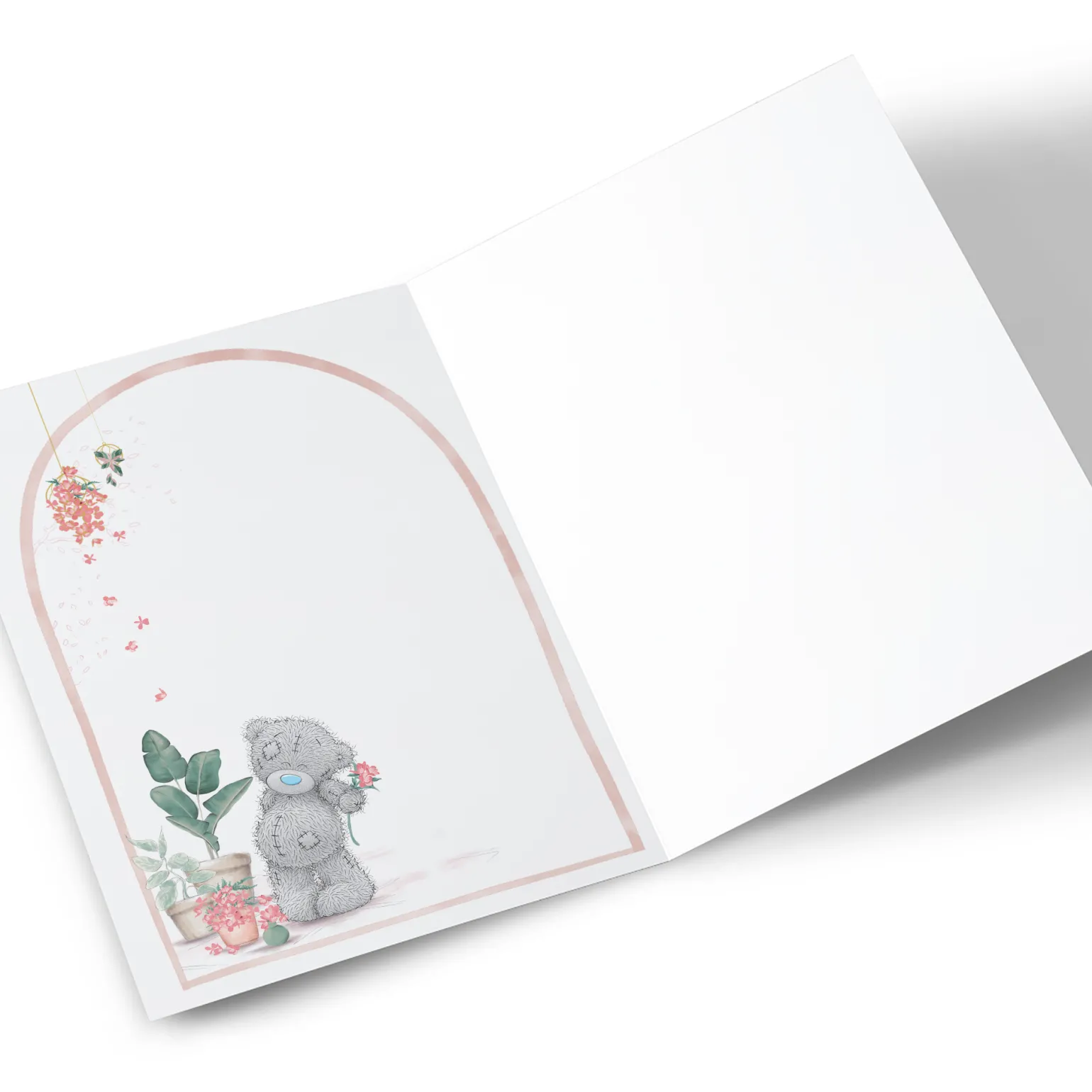 Personalised Tatty Teddy Mother's Day Card - Teddy with Flowers, Mother