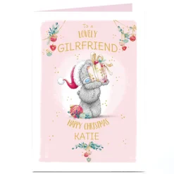 Personalised Tatty Teddy Christmas Card - To a Lovely Girlfriend