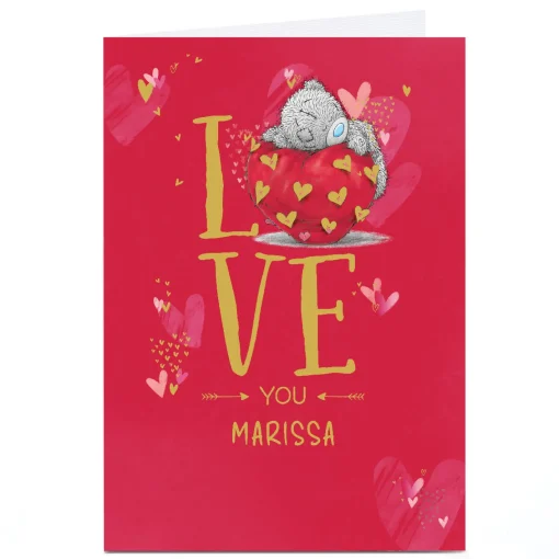Personalised Tatty Teddy Valentine's Day Card - LOVE You Cuddles, Any Name