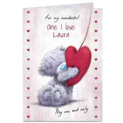Personalised Tatty Teddy Valentine's Day Card - My One and Only, One I Love