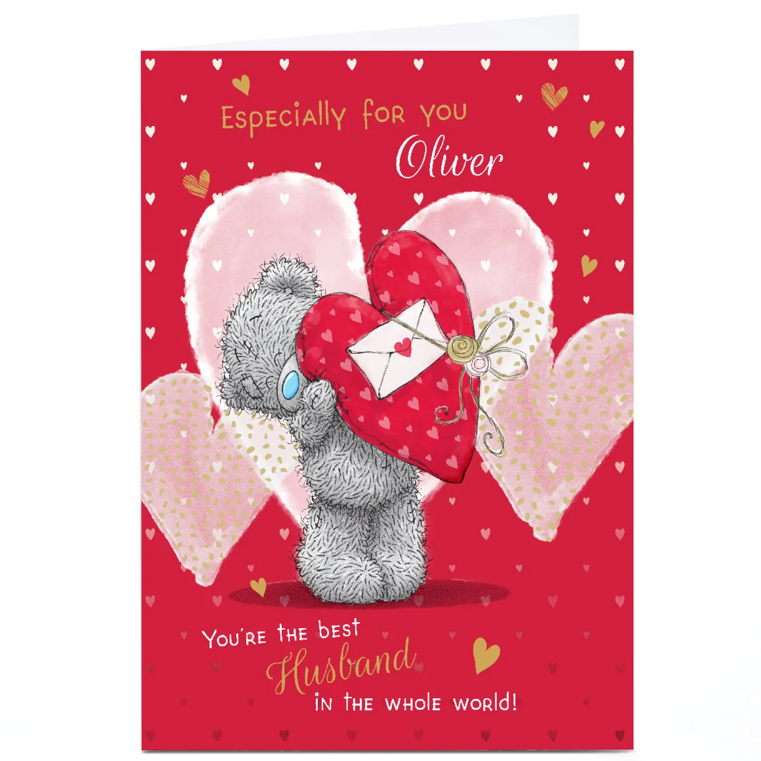 Personalised Tatty Teddy Valentine's Day Card - Best In the Whole World, Husband
