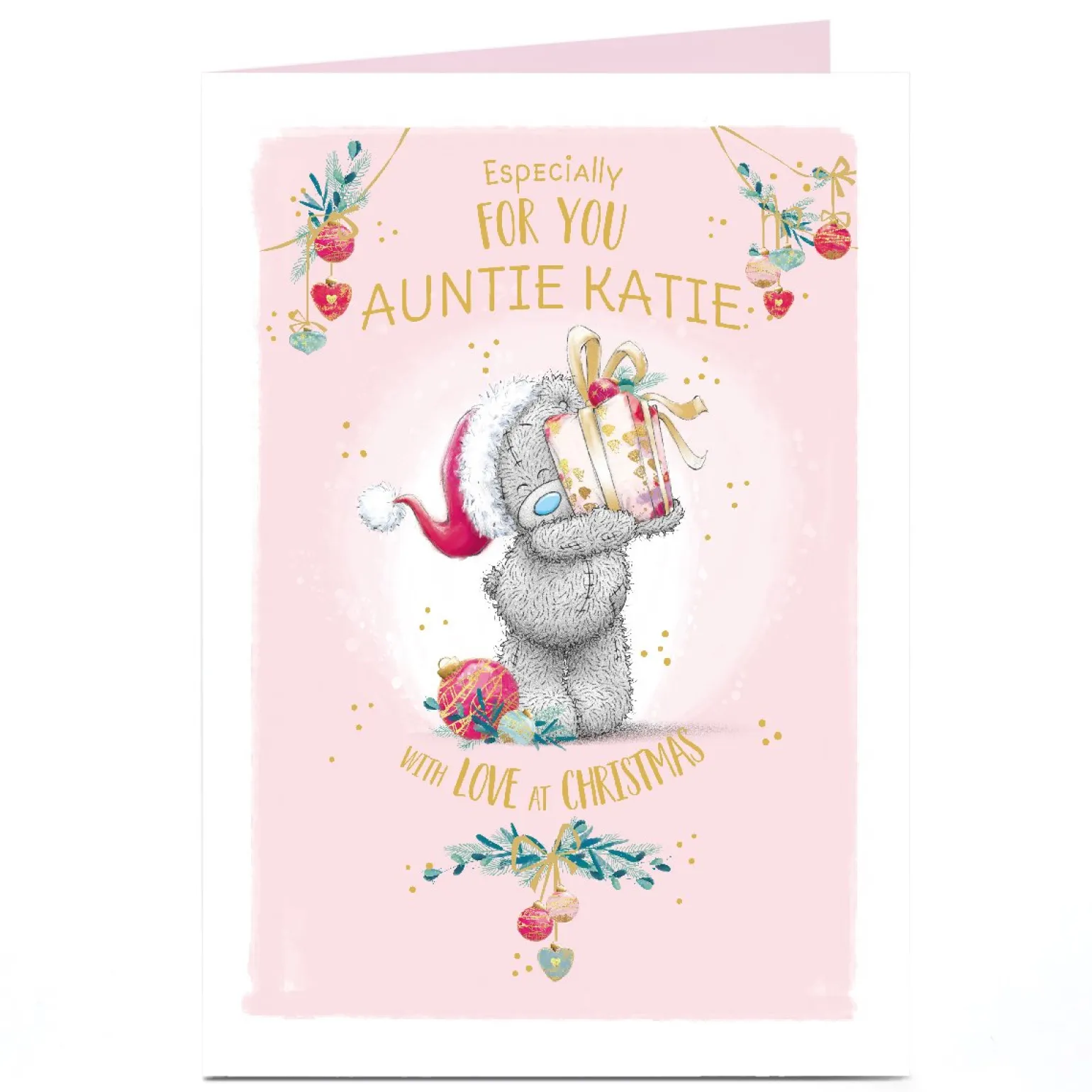 Personalised Tatty Teddy Christmas Card - Especially For You