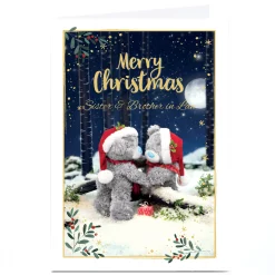 Personalised Tatty Teddy Christmas Card - Teddy Couple, Sister and Brother in Law
