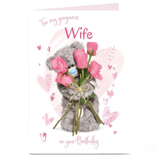Personalised Tatty Teddy Birthday Card - For my Gorgeous Wife