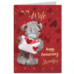 Personalised Tatty Teddy Anniversary Card - For My Wife