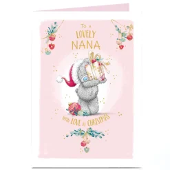 Personalised Tatty Teddy Christmas Card - To a Lovely Nana