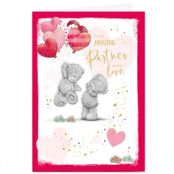 Personalised Tatty Teddy Valentine's Day Card - Bears With Balloons, Amazing Partner