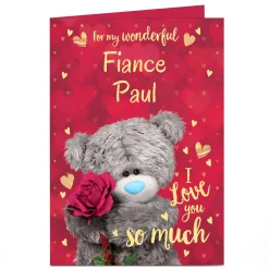 Personalised Tatty Teddy Valentine's Day Card - Love You So Much, Fiance