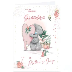 Personalised Tatty Teddy Mother's Day Card - Wrapped Heart Present, Grandma