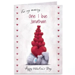 Personalised Tatty Teddy Valentine's Day Card - For My Amazing, One I Love