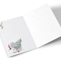 Personalised Tatty Teddy Christmas Card - Bear with Christmas Tree, Special Person