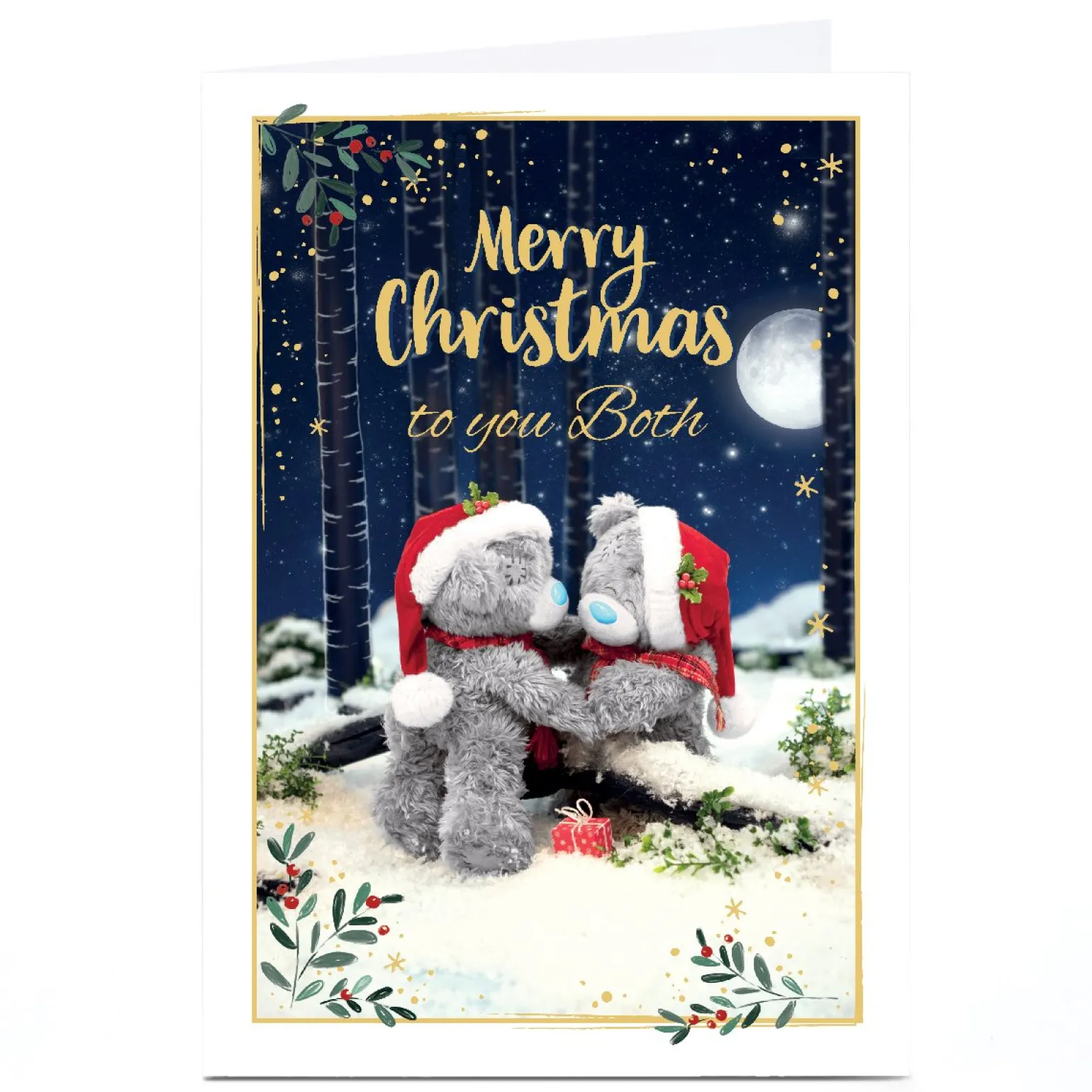 Personalised Tatty Teddy Christmas Card - Merry Christmas Bears, To You Both
