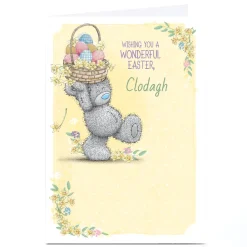 Personalised Tatty Teddy Easter Card - Bear carrying Basket