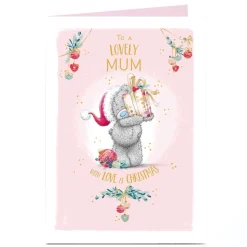 Personalised Tatty Teddy Christmas Card - To a Lovely Mum