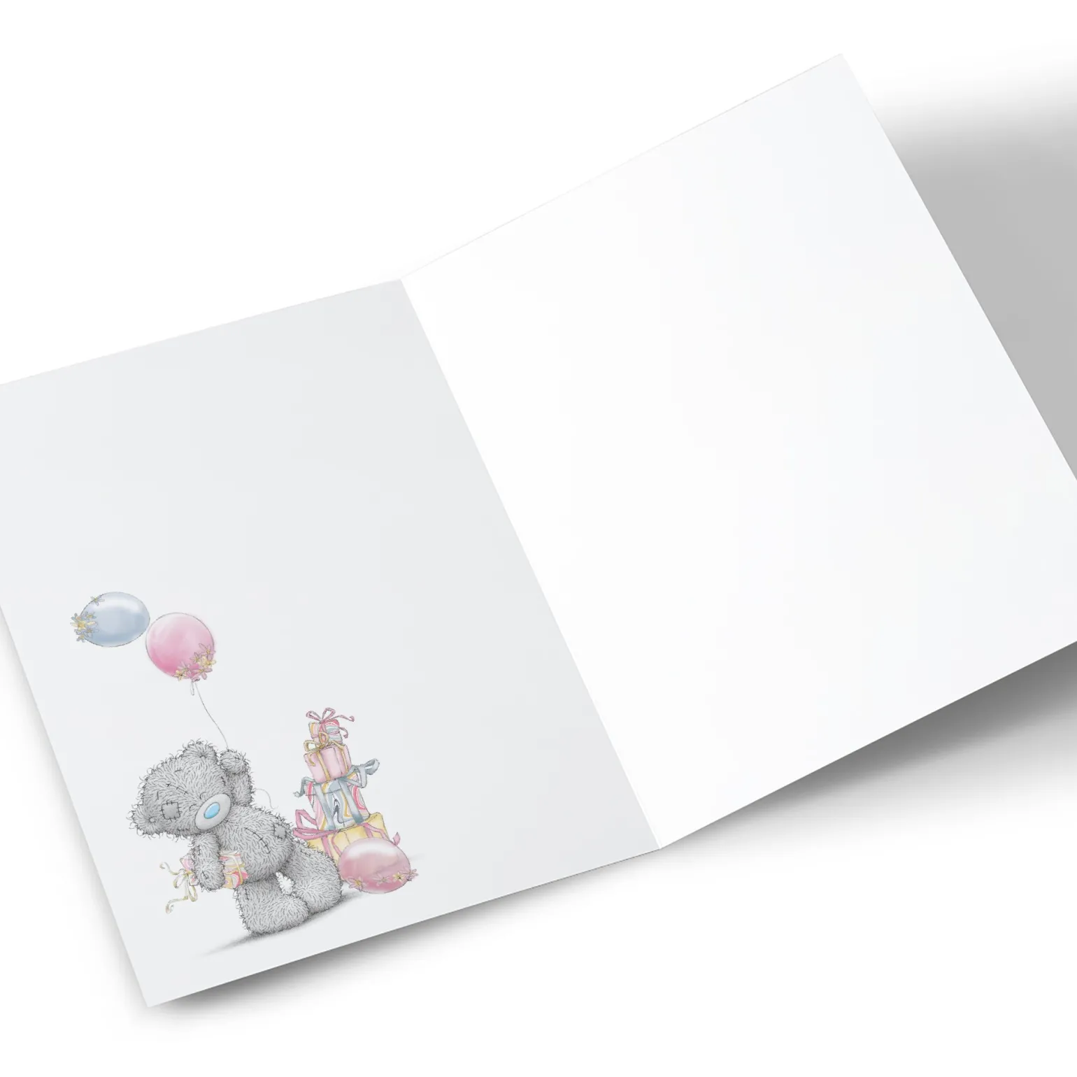 Personalised Tatty Teddy Birthday Card - Balloons and Presents, Daughter in Law