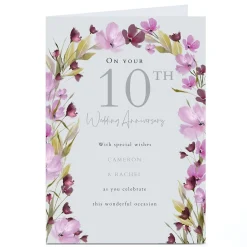Personalised 10th Anniversary Card - This Wonderful Occasion