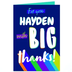 Personalised Thank You Card - Big Thanks!