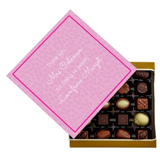 Personalised Thank You Teacher Belgian Chocolates - For Being so Sweet