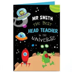 Personalised Thank You Teacher Card - Best Head Teacher