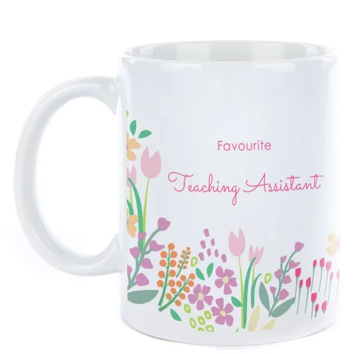 Personalised Thank You Teacher Mug - Floral Favourite