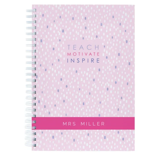 Personalised Thank You Teacher Notebook - Teach Motivate Inspire