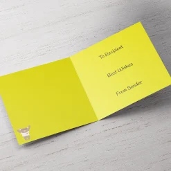Personalised Thanks Teacher Card - Bear With Sign