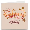 Personalised Thanksgiving Card - Leaves