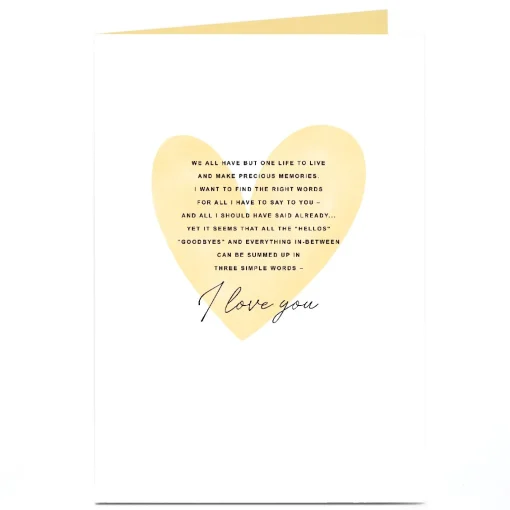 Personalised Thinking of You Card - I Love You