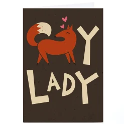 Personalised Tin Bath Card - Foxy Lady