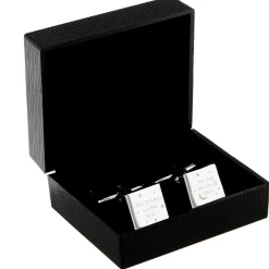 Personalised To the Moon and Back Square Cufflinks