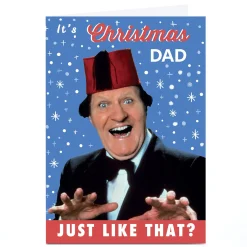 Personalised Tommy Cooper Christmas Card - Just like that?