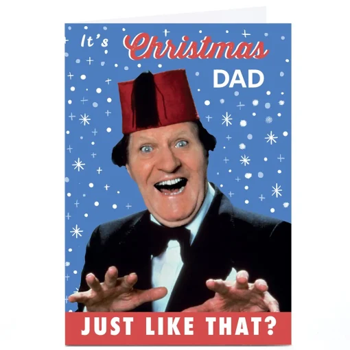 Personalised Tommy Cooper Christmas Card - Just like that?