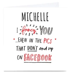 Personalised Valentine's Card - I Fancy You, Facebook