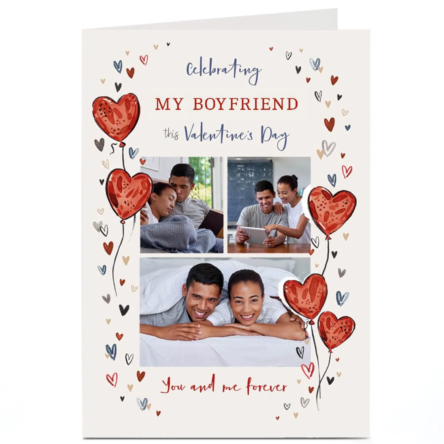 Personalised Valentine's Day Card - You and Me Forever, Boyfriend