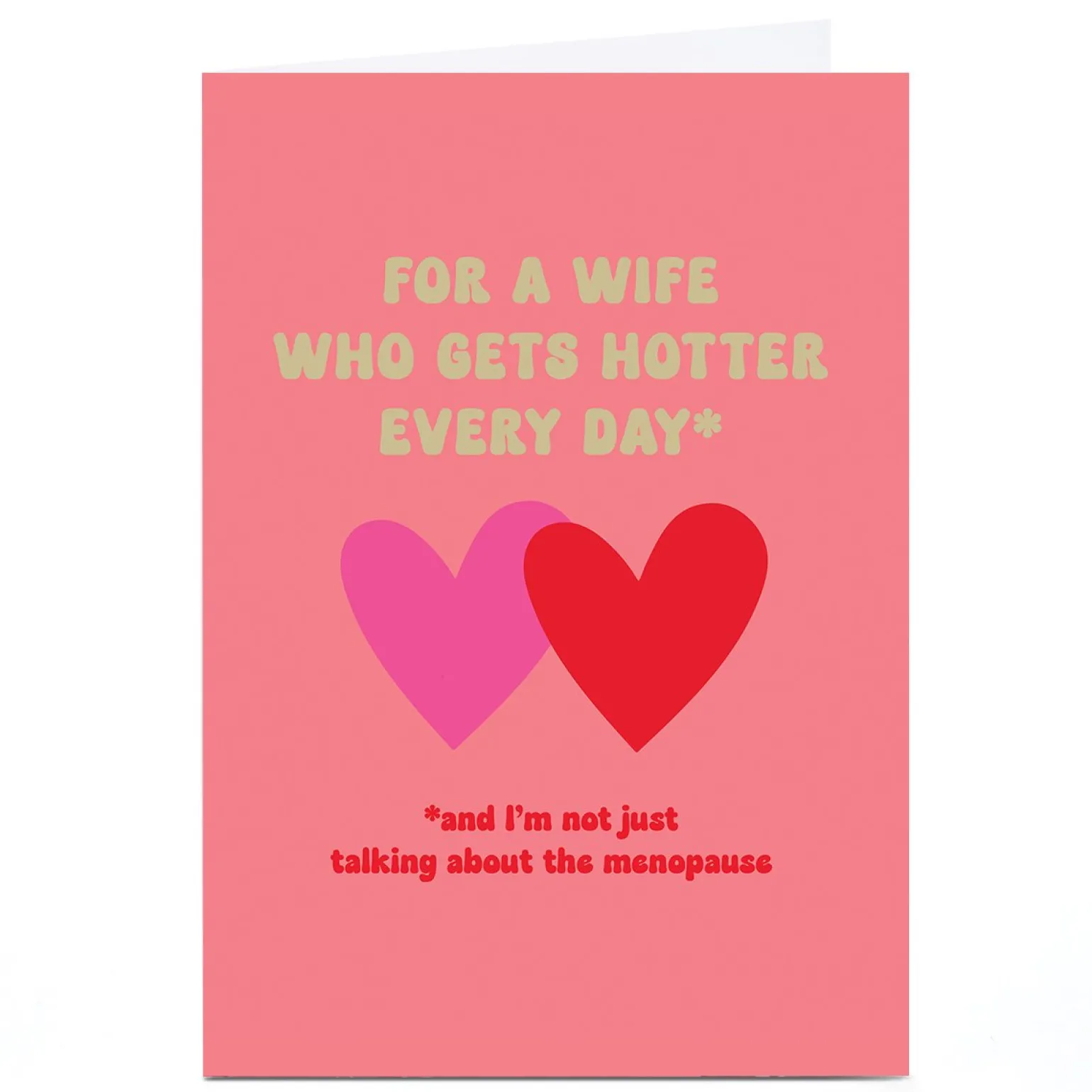 Personalised Valentine's Day Card - Hot Flushes, Wife