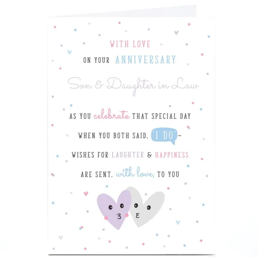 Personalised Wedding Anniversary Card - When You Both Said I Do
