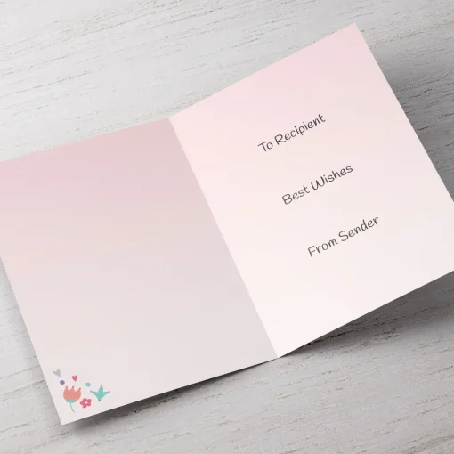 Personalised Wedding Card - On Your Wedding Day, Floral pink